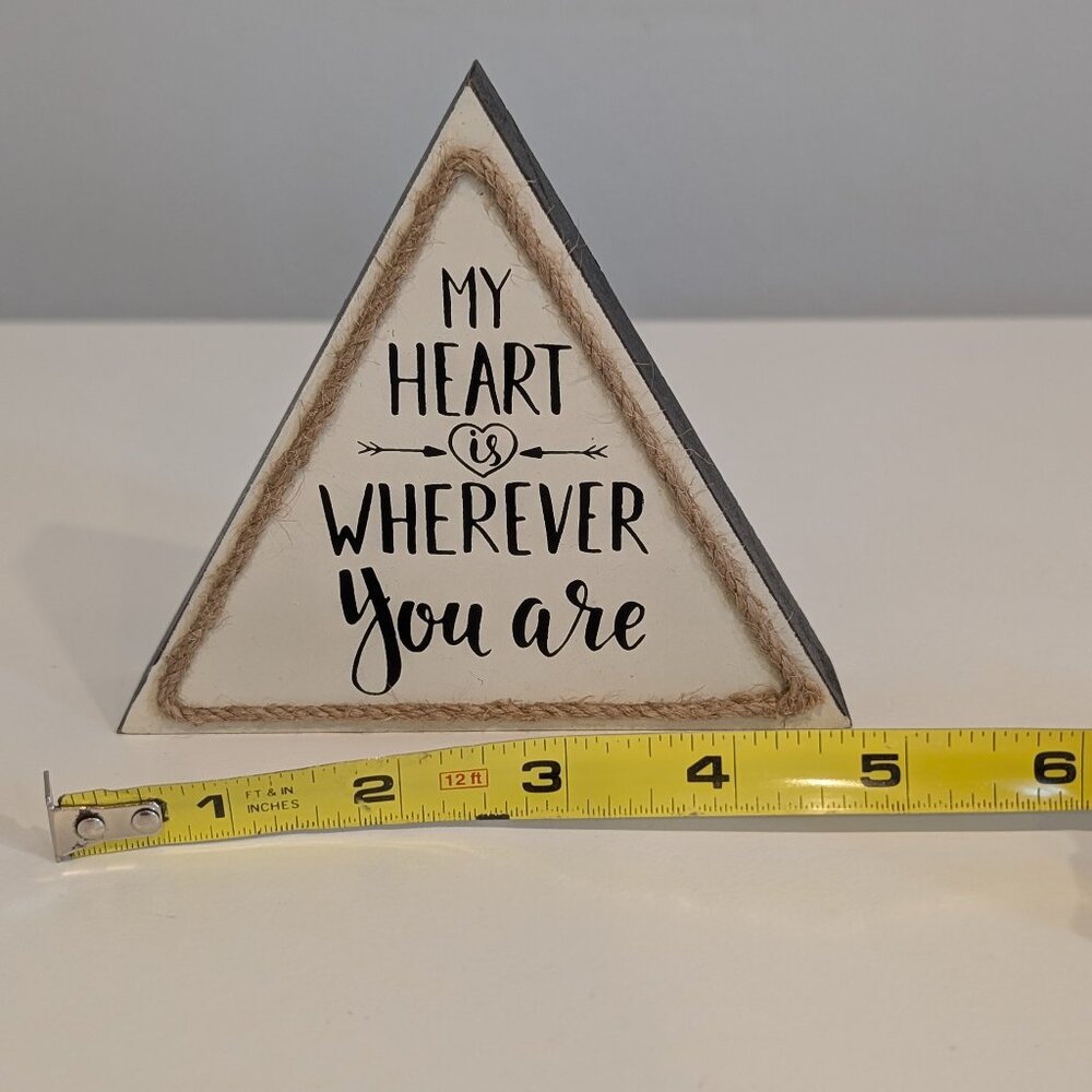 "My Heart is Wherever You Are" Decorative Plaque - Picture 3 of 3